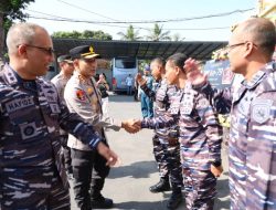 Danlanal Banyuwangi Terima Ucapan HUT TNI ke-79 dari Kapolresta Banyuwangi, Perkuat Sinergi TNI-Polri