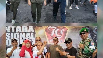 Panggung Prajurit dan Jalan Sehat TNI Bersama Rakyat Dalam Rangka HUT TNI Ke-79 Bersama GM FKPPI PC 1325 Banyuwangi