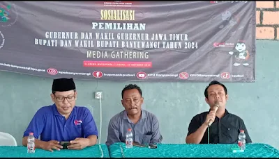 KPU Banyuwangi Menggelar Sosialisasi Pilgub dan Pilbub 2024, Anggota KPU Banyuwangi, Enot: Pentingnya Peran Media