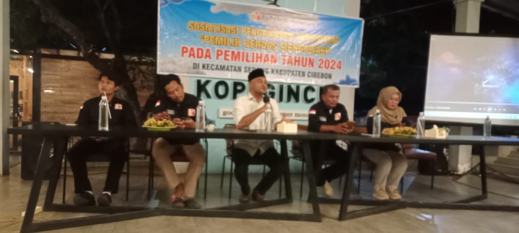 Banwaslu Kecamatan Sedong Sosialisasi Pengawasan Pilkada 2024