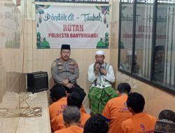 Polresta Banyuwangi Mengadakan Kegiatan Siraman rohani, Dalam Rangka Pembinaan Mental dan Spiritual Para Tahanan