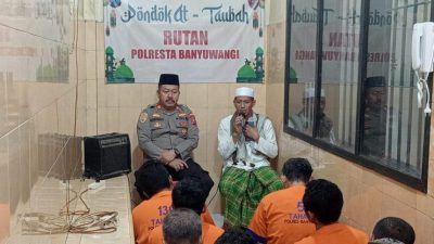 Polresta Banyuwangi Mengadakan Kegiatan Siraman rohani, Dalam Rangka Pembinaan Mental dan Spiritual Para Tahanan