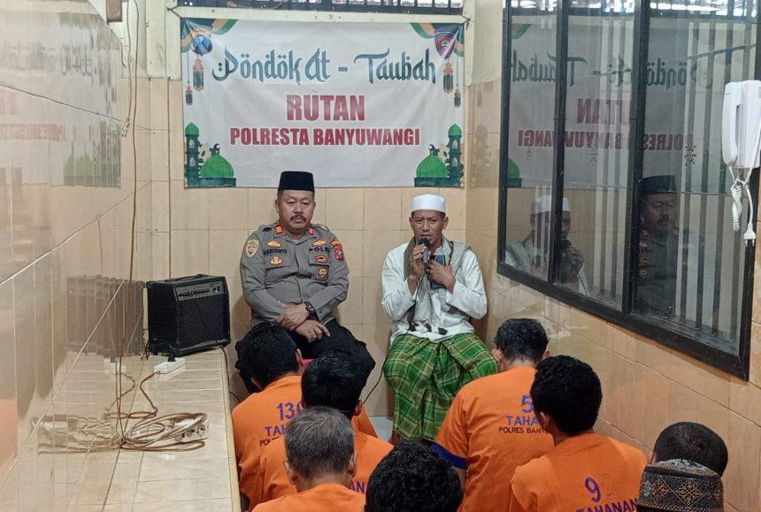 Polresta Banyuwangi Mengadakan Kegiatan Siraman rohani, Dalam Rangka Pembinaan Mental dan Spiritual Para Tahanan