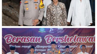 Kapolresta Banyuwangi Hadiri Berasan Bersholawat Dalam Rangka Peringati Hari Santri Nasional