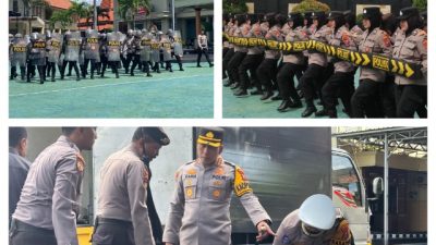 Ratusan Personil Gelar Latihan Kesiapan Pengamanan Pilkada Serentak 2024, Tingkatkan Kemampuan Dalmas