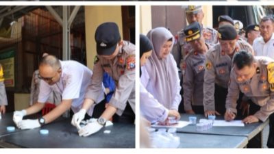 Kapolresta Banyuwangi Gelar Tes Urine Mendadak terhadap seluruh Perwira Polri