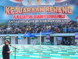 413 Atlet Berlomba Adu Cepat di GOR Tawangalun Dalam Kejuaraan Renang Akuatik Banyuwangi