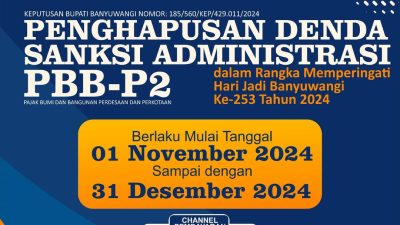 Sambut HARJABA Ke-253, Pemkab Banyuwangi Hapus Denda Pajak Bumi dan Bangunan