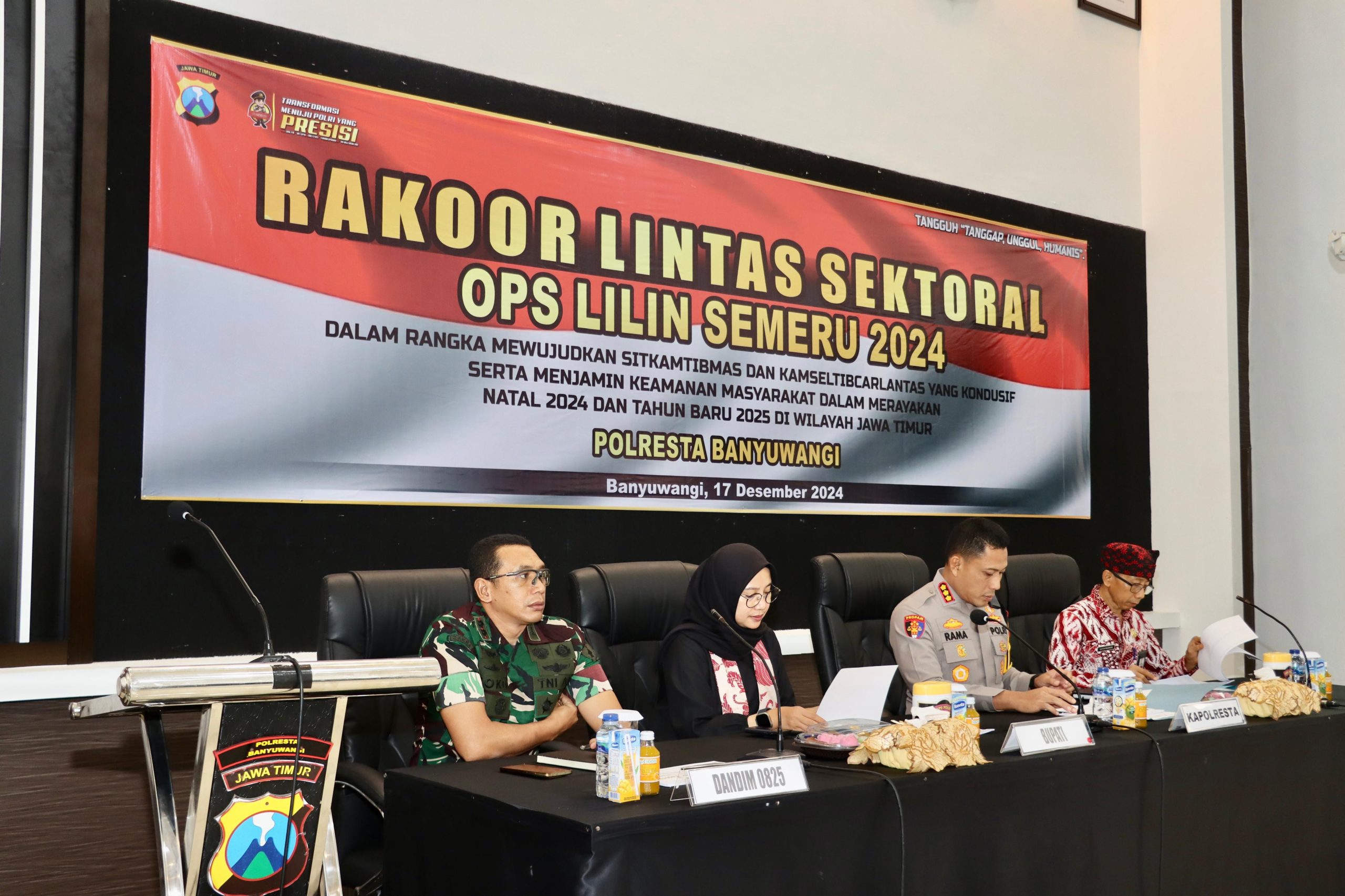 Dandim 0825/Banyuwangi Laksanakan Rakor Lintas Sektoral Ops Lilin Semeru 2024