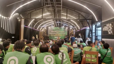 Kapolresta Banyuwangi Gelar Silaturahmi Bersama Komunitas Driver Ojek Online