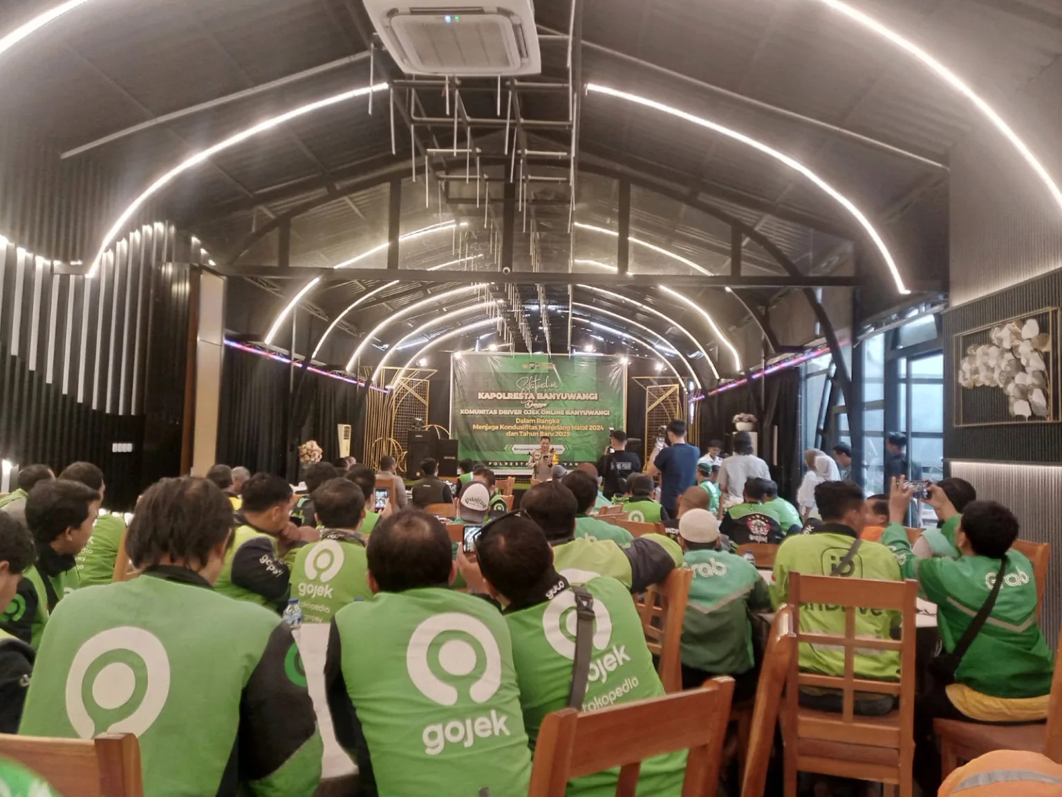 Kapolresta Banyuwangi Gelar Silaturahmi Bersama Komunitas Driver Ojek Online