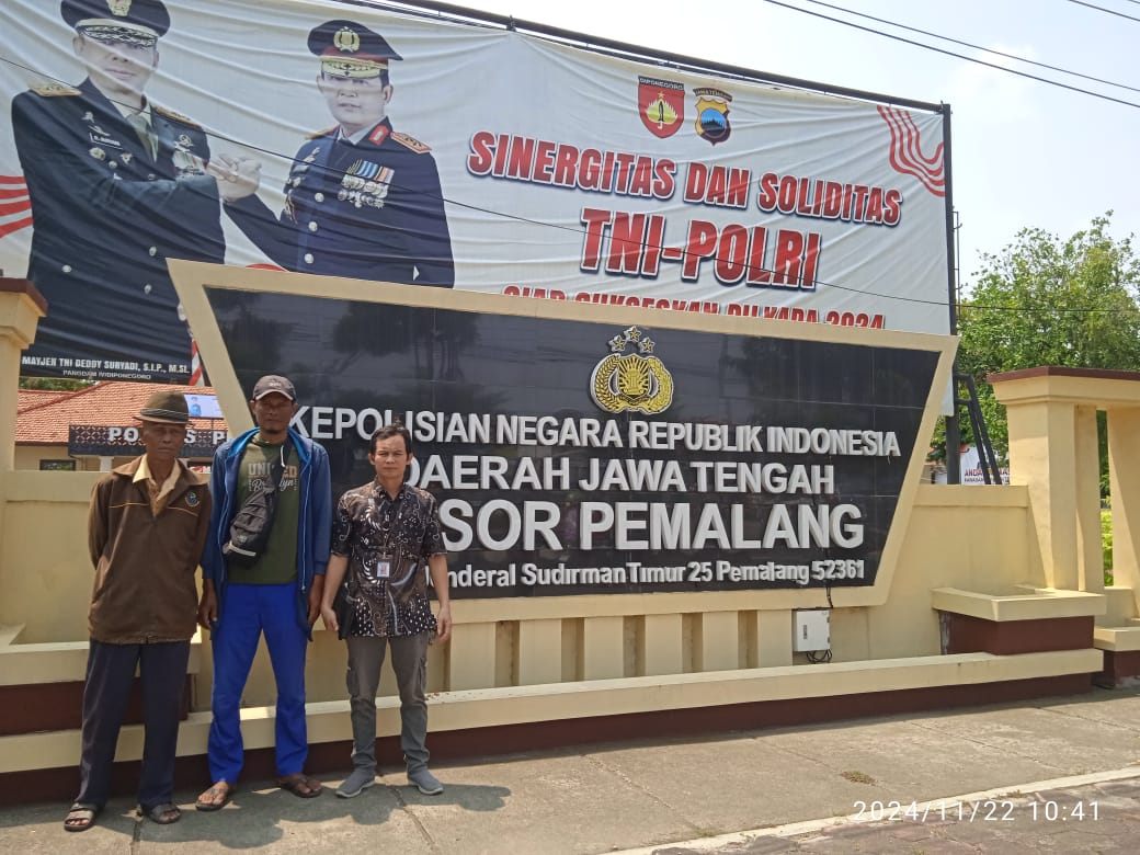 Laporan Nelayan Ketapang Mandul Sampai 21 Bulan di Polres Pemalang, Ketua Umum LKBH PAKAR Indonesia Menilai Dipersulit