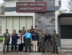 Dandim 0825/Banyuwangi Tinjau Langsung Pos Pantau Aktivitas Gunung Raung Pasca Erupsi