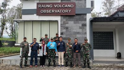 Dandim 0825/Banyuwangi Tinjau Langsung Pos Pantau Aktivitas Gunung Raung Pasca Erupsi