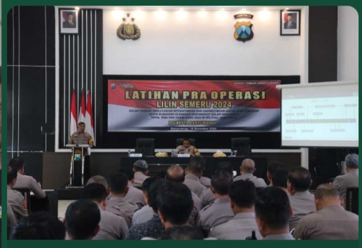 Latihan Pra Operasi Lilin Semeru 2024 Di Gelar Oleh Polresta Banyuwangi