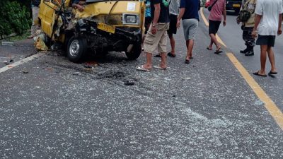 Laka Lantas Di Jalan Raya Desa Ketapang Melibatkan tiga Kendaraan, Supir Angkot Lin Meninggal Dunia