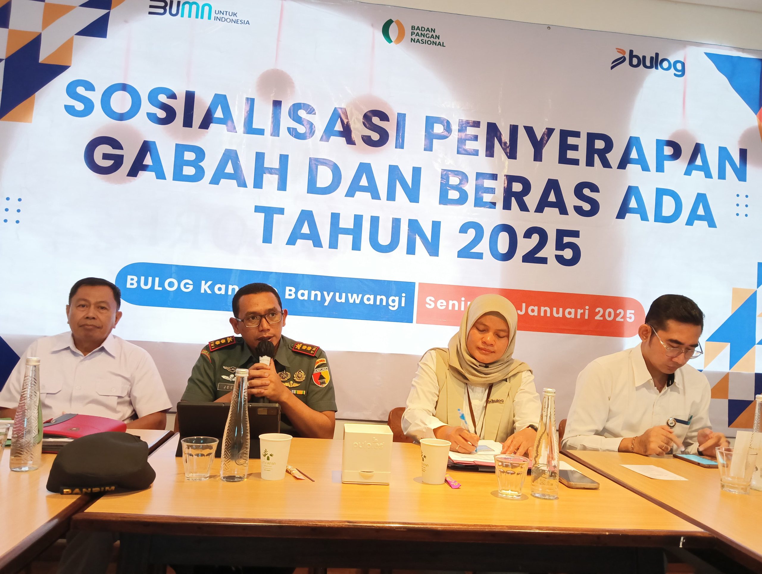 Dandim 0825/Banyuwangi Hadiri Sosialisasi Penyerapan Gabah dan Beras Ada Tahun 2025