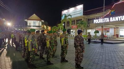 Polresta Banyuwangi Kembali Menggelar Patroli Skala Besar, Antisipasi Gangguan Keamanan di Banyuwangi