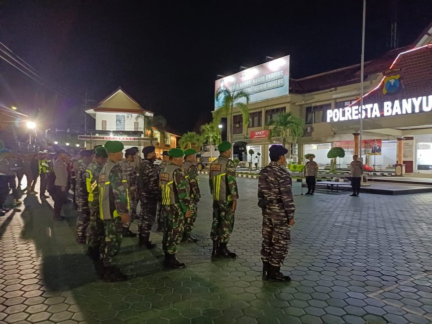 Polresta Banyuwangi Kembali Menggelar Patroli Skala Besar, Antisipasi Gangguan Keamanan di Banyuwangi