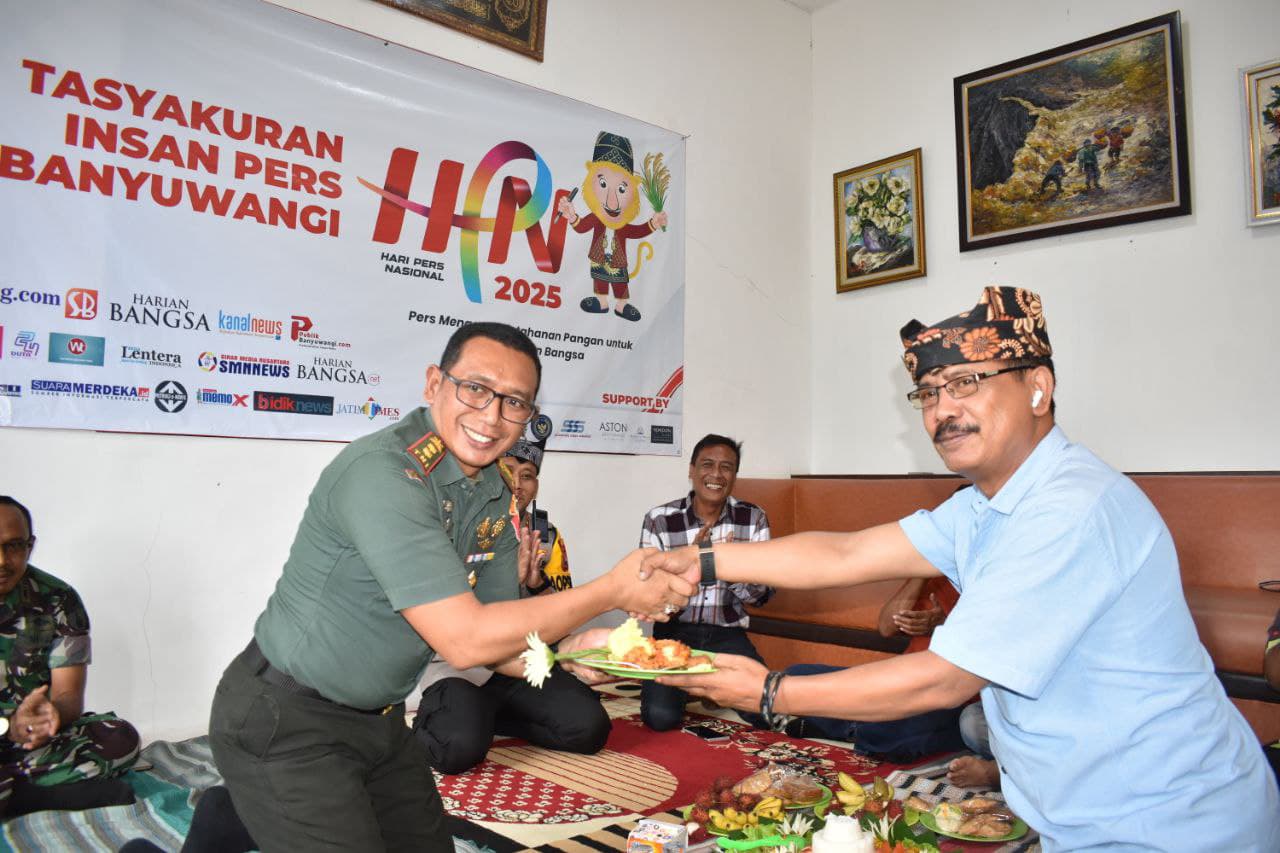 Dandim 0825/Banyuwangi Hadiri Tasyakuran Insan Pers Banyuwangi Tahun 2025