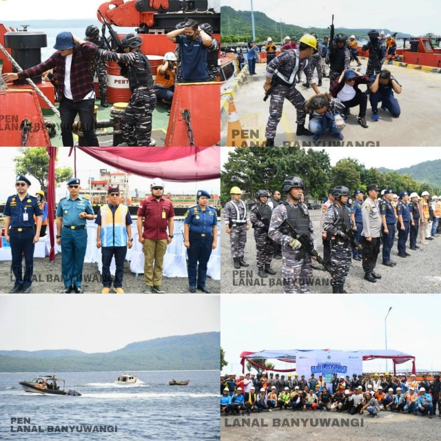 Prajurit Pangkalan TNI AL serta Stakeholder Maritim Latihan Bersama Penanggulan Ancaman Keamanan