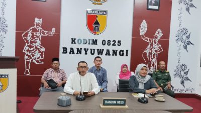 Dandim 0825/Banyuwangi Ikuti Video Conference Serapan Gabah Bersama Bulog dan Distan